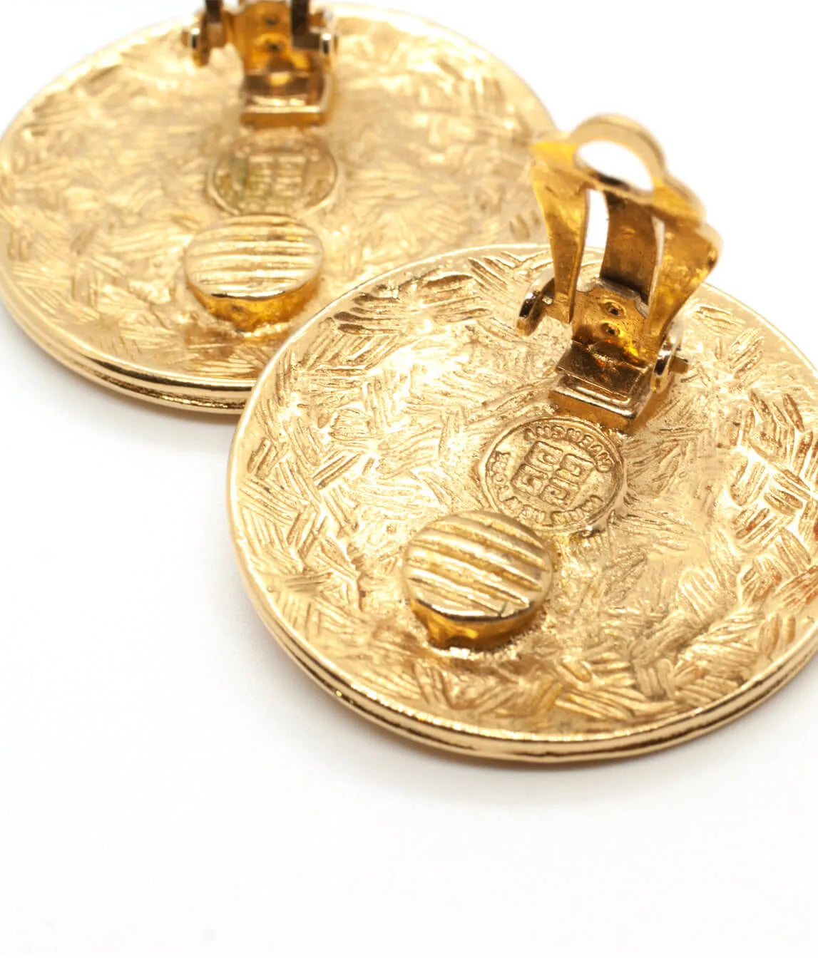 Givenchy Gold Medallion Clip-On Earrings