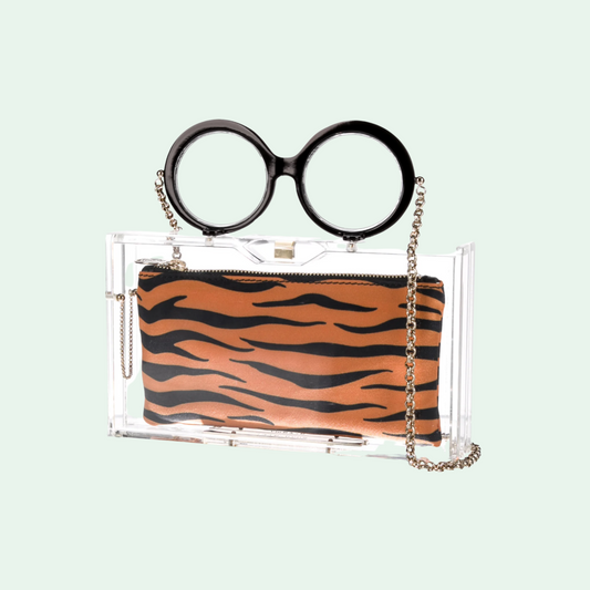 Charlotte Olympia Clear Perspex Iris Apfel Clutch